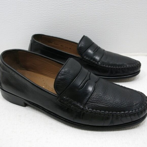 Brass Boot Strap Leather Casual Comfort Dress Penny Moccasins Shoes Men\'s 11.5 M main image 6